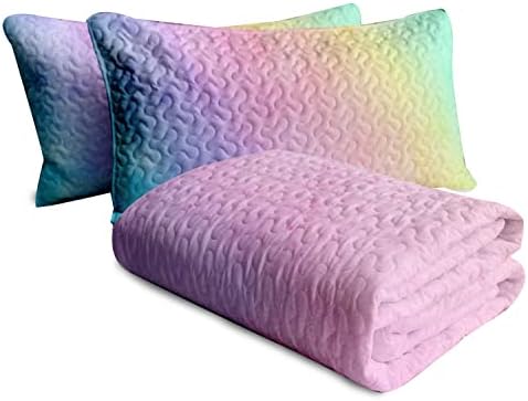 BlessLiving Abstract Tie Dye Quilt Set 3 Piece King Size