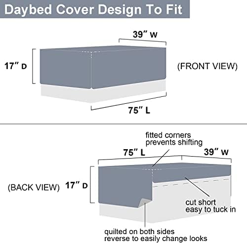 Hailea 3 Piece Daybed Cover Set Twin Size Geometric Print