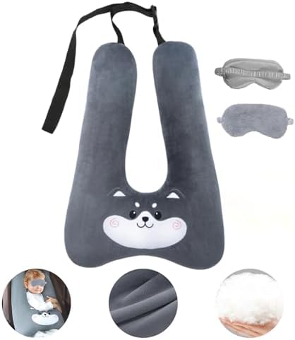 Longhuo Kids Travel Pillow U Shaped Car Seat Support
