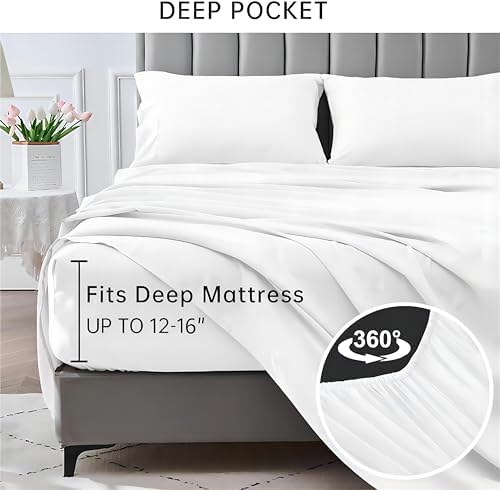 OmErsa Twin Sheet Set - Soft Microfiber Wrinkle Free Deep Pocket