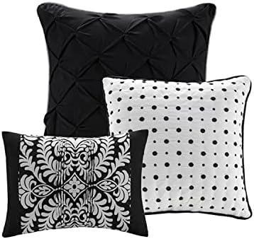 Madison Park Vienna Cotton Comforter Set 7 Piece Black