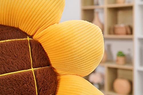 Yellow Sunflower Cushion Mat Reversible Decorative Pillow