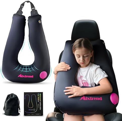 Mixtrend Travel Pillow Inflatable for Kids Adults Neck Head Support