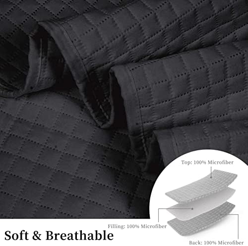 HollyHOME Luxury Checkered Bedspread King Size