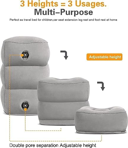 Inflatable Foot Rest Pillow for Travel and Home Use