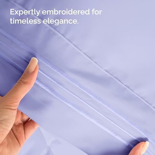 CGK Unlimited Wrap Around Dust Ruffle Bed Skirt 2 Pillowcases Bundle - Lavender 1