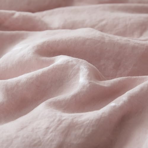 SimpleOpulence Linen Duvet Set 3 Pieces Full Dusty Pink