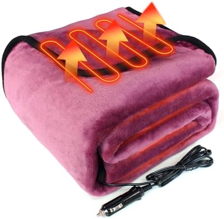 iHealthComfort Electric Blanket 12V Fast Heating Purple