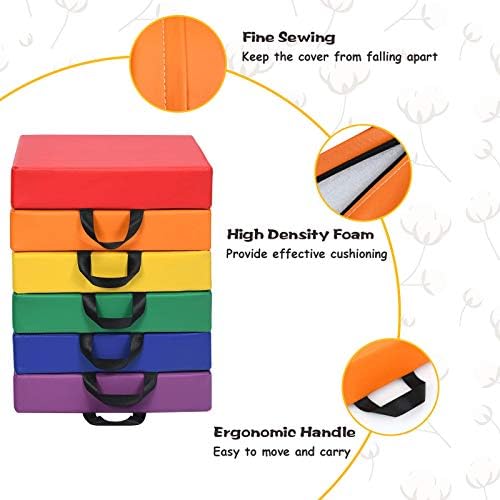 Costzon 6-Piece 15 Inch Floor Cushions for Kids with Handle