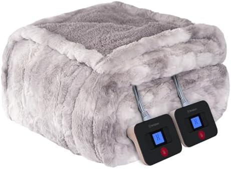 Westinghouse Electric Blanket Queen with Faux Fur and 10 Heat Levels