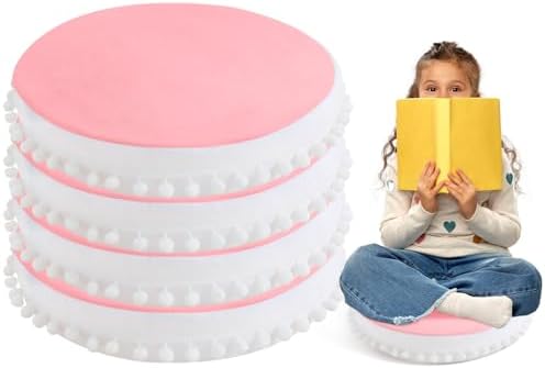Kishome Round Floor Pillow Set of 4 for Kids