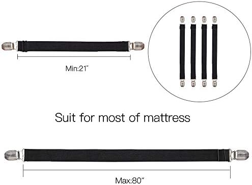 Goodtimes Adjustable Bed Sheet Clips for Mattress Sofa Recliner