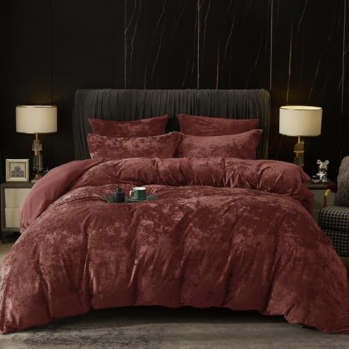 PHF Velvet Duvet Cover Set California King 3pcs