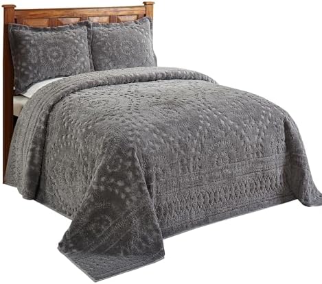 Better Trends Chenille Bedspread Queen Size 100 Cotton