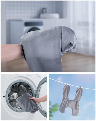 BEBAS H-Shaped Travel Pillow for Kids Adults - Grey