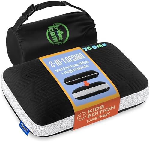 Kids Camping Pillow Memory Foam 10x16 Inches