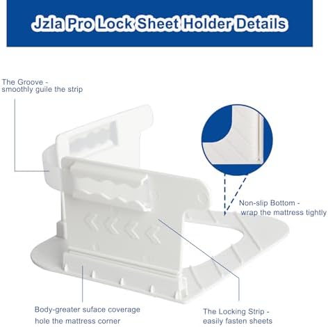 Wenai 4-Pack Lock Sheet Holders for Mattress