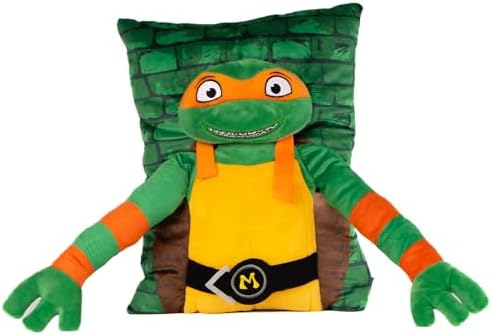 Jay Franco Teenage Mutant Ninja Turtles Michelangelo 3D Snuggle Pillow - 15 Inches