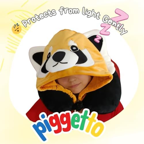 Kids Travel Pillows with Hood and Animal Designs