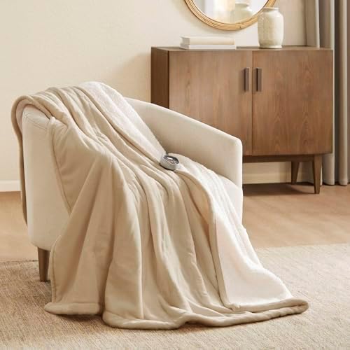 Woolrich Heated Plush to Berber Electric Blanket Throw 1