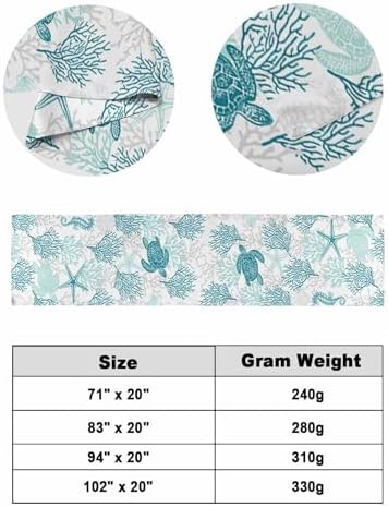 Homechoid Turquoise Coastal Bed Runner for FullQueen Size Bed