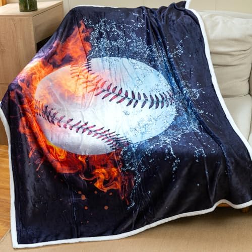 Sviuse Baseball Throw Blanket with Print 50x60 Inches