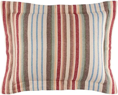 Pine Cone Hill Ranch Blanket Sham Euro Size Multi Stripe Design