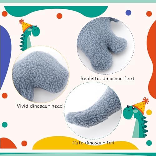 Shellwei 3 Pcs Dinosaur Throw Pillows for Kids 1