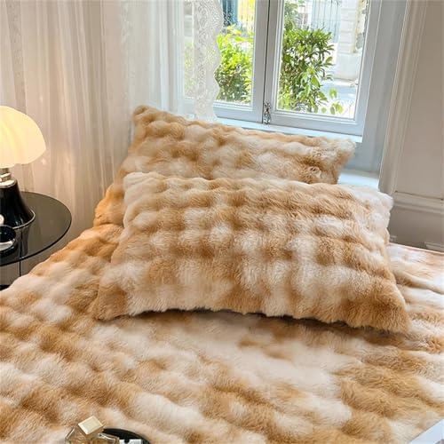 Velvet Fitted Mattress Protector 6-18 Inch Deep Khaki King