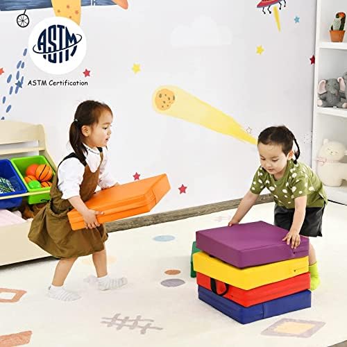 Costzon 6-Piece 15 Inch Floor Cushions for Kids with Handle