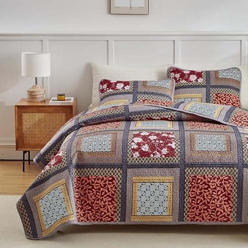 Flysheep 2 Piece Patchwork Quilt Set Twin Size