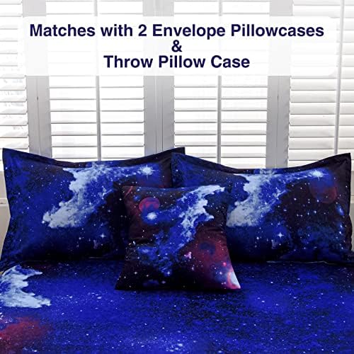 A Nice Night Galaxy 6Pcs Comforter Set for Kids Adults