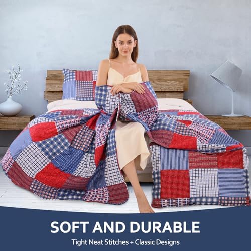 Jessy Home Plaid Quilt Set Twin Bedspread