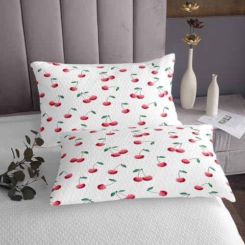 Feelyou Cherry Print Coverlet Set for Kids