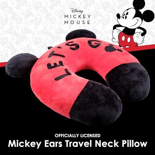 Disney Mickey Mouse Travel Pillow Lets Go Portable Neck Support