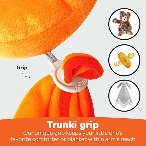 Trunki Kids Travel Neck Pillow with Chin Rest Mylo Monkey Orange