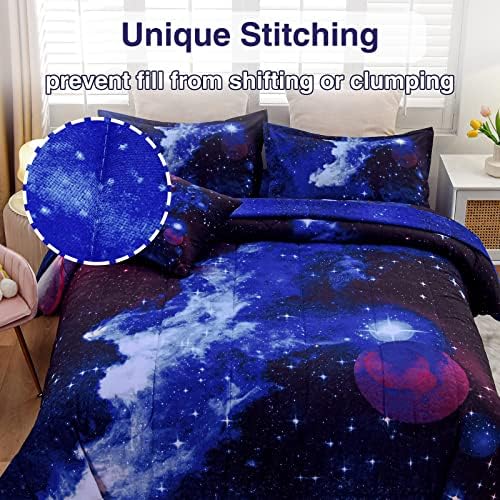 A Nice Night Galaxy 6Pcs Comforter Set for Kids Adults