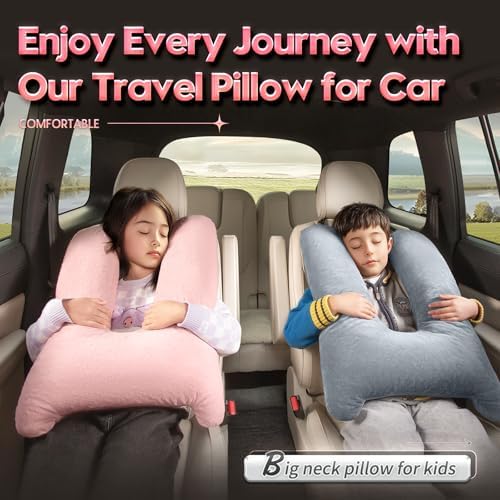 MAGIC ELEPHANT Travel Pillow for Kids and Adults Pink 1