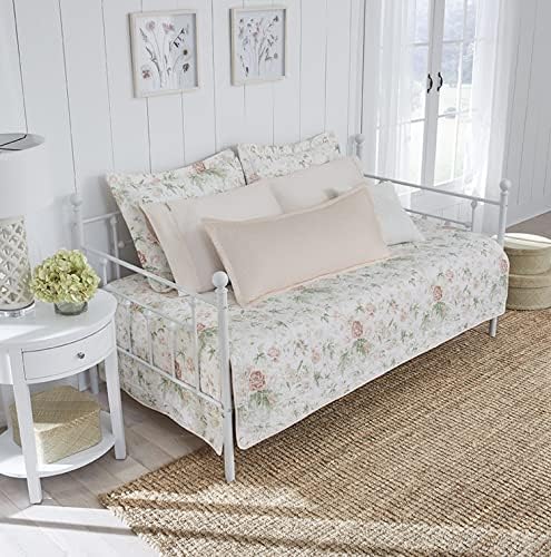 Laura Ashley Daybed Set - Breezy Floral Pink 100 Cotton Polyester