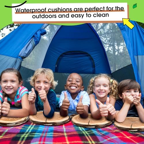 Suzile 8 Pcs Wood Slice Kids Floor Cushions