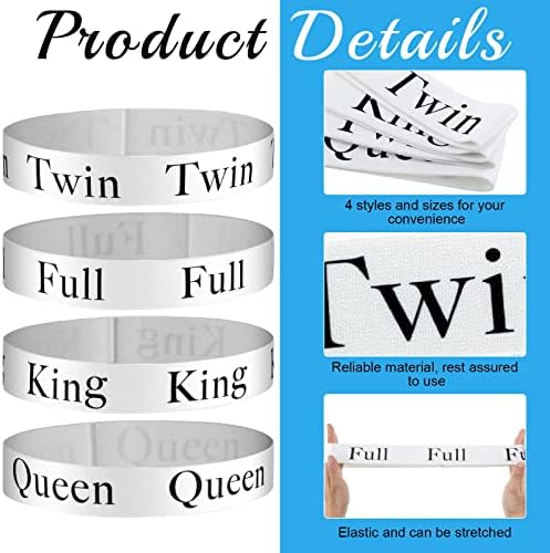 Oudain 8 Pcs Sheet Organizer Bands - Black
