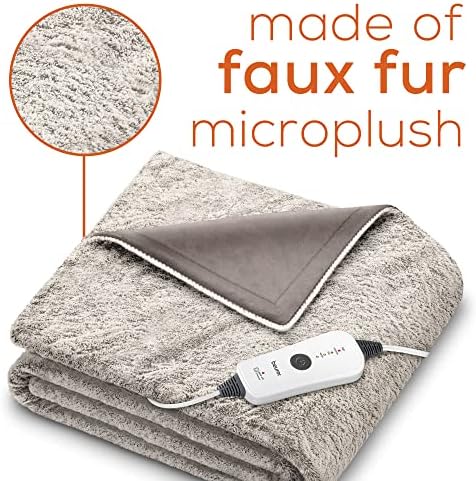 Beurer HD71N Heated Throw Blanket with 4 Temperature Settings