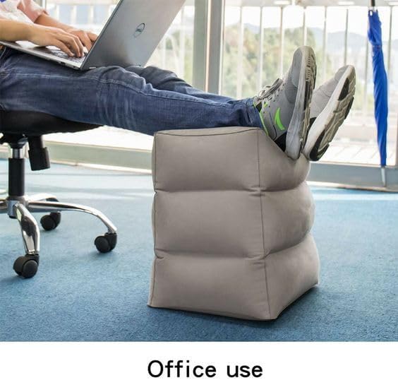 Travel Footrest Pillow with Pump for Kids and Adults