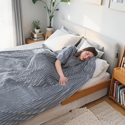 Minervada Heated Blanket 72x84 10 Heat Levels Auto Shut Off Flannel