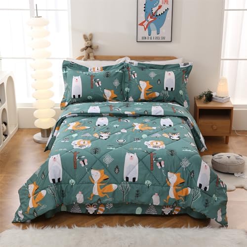 JSD Forest Animals Kids Comforter Set Twin Size 1