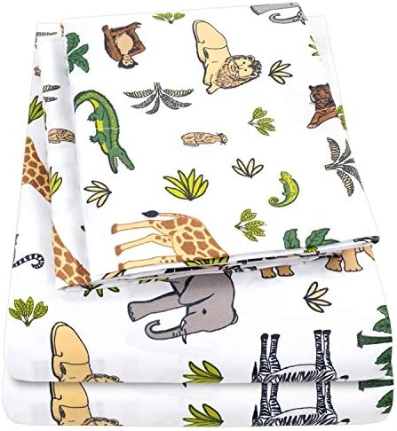 1500 Supreme Kids Bed Sheet Set - Full Size Wild Animal Design