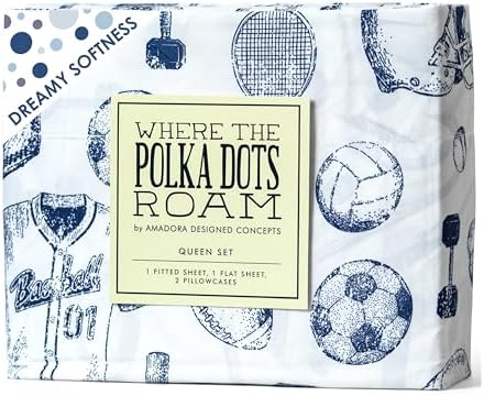 Kids Sports Bedding Set Baseball Football Soccer Themed