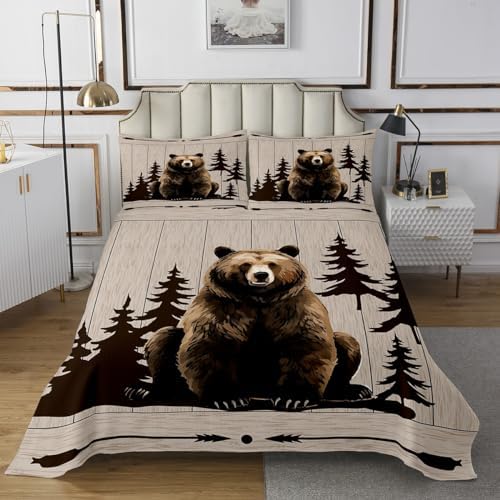 Feelyou Bear Bedspread Kids Quilted Coverlet Set Queen Size