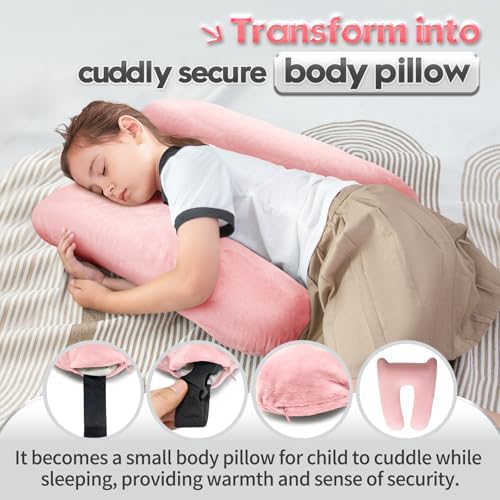 MAGIC ELEPHANT Travel Pillow for Kids and Adults Pink 1