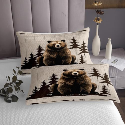 Feelyou Bear Bedspread Kids Quilted Coverlet Set Queen Size